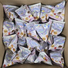 Kawaii Critterz Fuzzy Flocked Friends Foodie Collection - Lot of 125 Blind Bags