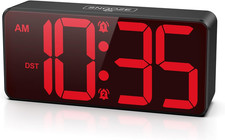 Battery Operated Digital Clock, Small Digital Clock, Cordless Alarm Clocks for B