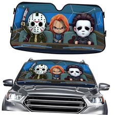 Horror Windshield Sun Shade for Car SUV Truck 55x30 55 x 30 inches Killer