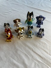 Bluey Family and Friends Action Figure Lot Of 8 Sizes Vary Between 3  And 2  