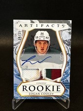 Logan Cooley 2023-24 Artifacts Rookie Auto Patch /15 #IV Arizona Coyotes