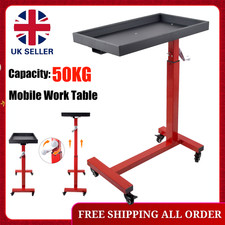 Mobile Workstation Table Adjustable Height Workshop Trolleys Max Capacity 50KG