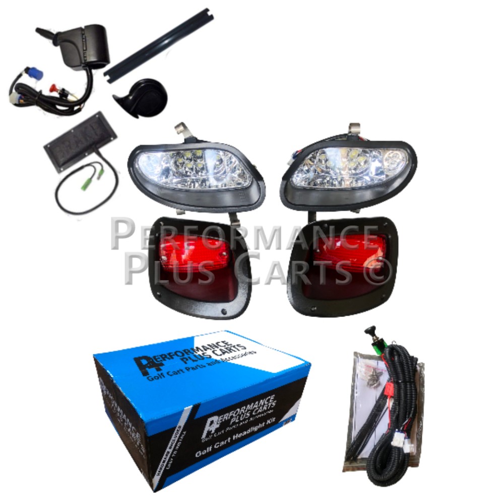 EZGO TXT T48 Golf Cart LED Deluxe Street Legal Light Kit, He