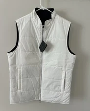 J. Hilburn Reversible Vest Men’s Size 45XL White Navy Blue Polyester