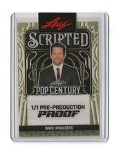 2024 Leaf Pop Century MARK WAHLBERG Scripted 1/1 Pre-production Proof #1/1
