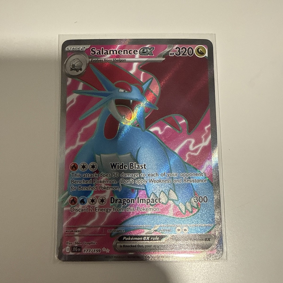 shiny salamence pokemon card EX 177/159 TCG Journey Together Ultra Rare English [Fairy]2 SALAMENCE ⭐️ SHINY ⭐️ 6IV