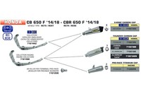 Arrow KrüMmer Honda CBR650F 14- Edelstahl FüR CBR650F RC74
