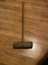 Vintage Antique Jaques of London Croquet Mallet Round Head Wooden 33 " long (EBR
