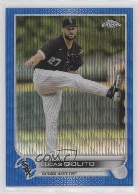 2022 Topps Chrome Blue Wave Refractor 22/75 Lucas Giolito #94 n0c