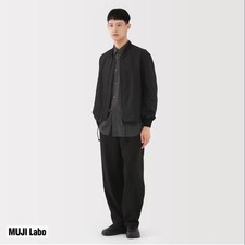 Nuovissimo MUJI Labo Blusa Corta Uomo Idrorepellente L Nero