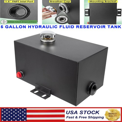 #ad #ad 5 Gallon Hydraulic Fluid Reservoir Tank with Outlet 0.75quot; FNP Inlet 1.5quot; FNPT $134.99