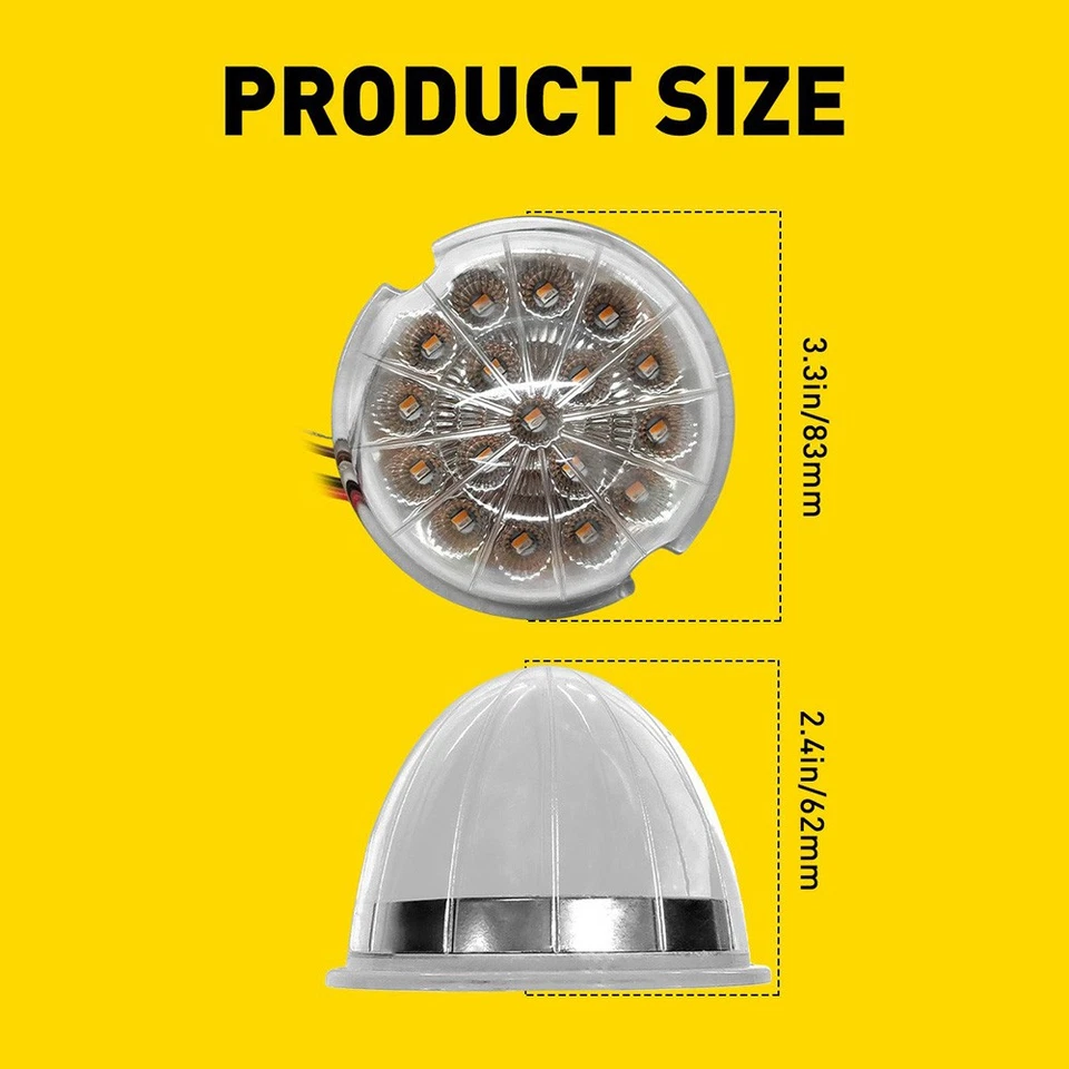 8X Luces LED Sandía Marcador Lateral Liquidación Freno Señal de Giro Camión Remolque D Foto 3 de 4