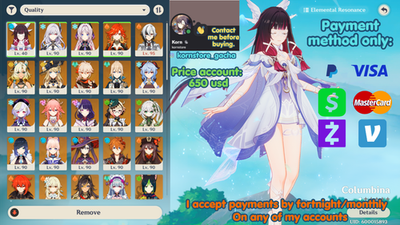 #ad #ad Genshin Impact AR 60 America Arlecchino C6 Mavuika C2 Raiden C4 Yae Miko $450.00