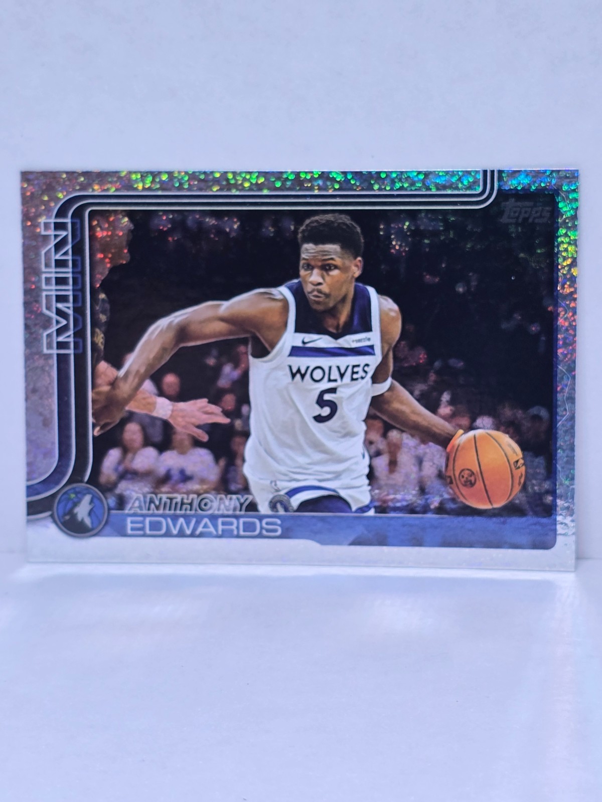 2025 Topps Anthony Edwards Glitter Parallel card# 108