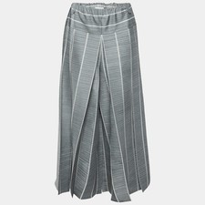 Pleats Please By Issey Miyake Grey Plisse Pleated Pants XL