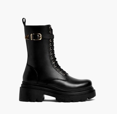 Neu Thursday Boot Company Fatale schwarze Damen-Schnürstiefel Größe 8,5