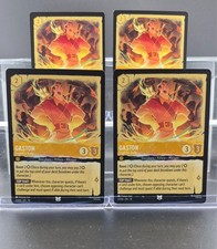 Disney Lorcana Gaston - Frightful Bully 2/204 Whispers in the Well UC 4 Cards Se