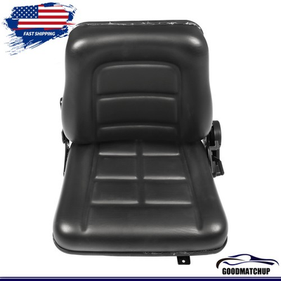 #ad #ad Fold Down Tractor Seat Universal Forklift Seat With Slide Black US $53.35