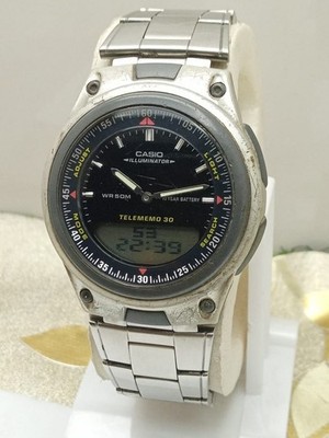 Casio Illuminator Telememo Ana/Digi AW-80 module 2747 Vintage Men's Watch