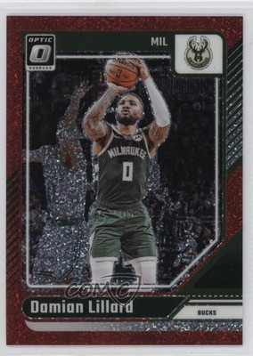 2024-25 Panini Donruss Optic Red Glitter Prizm 38/75 Damian Lillard #83 0z9n