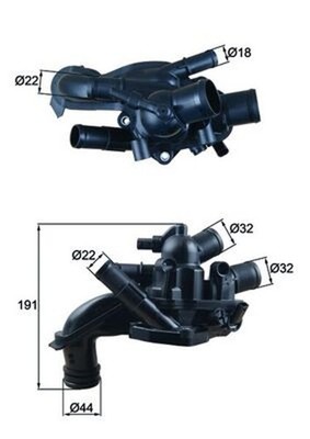 MAHLE Thermostat Kühlmittel TM 46 105 für MINI R56 CLUBMAN R55 R59 R57 R60 R58