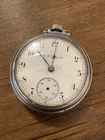 Elgin 7 Jewels Mechanical Pocket Watch Silver White Dial Parts Watch