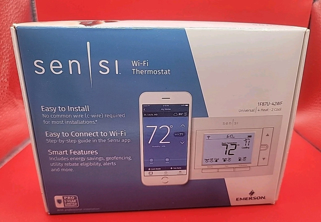 Sen Si 1f87u 42wf Wi Fi Thermostat Emerson Open Box New