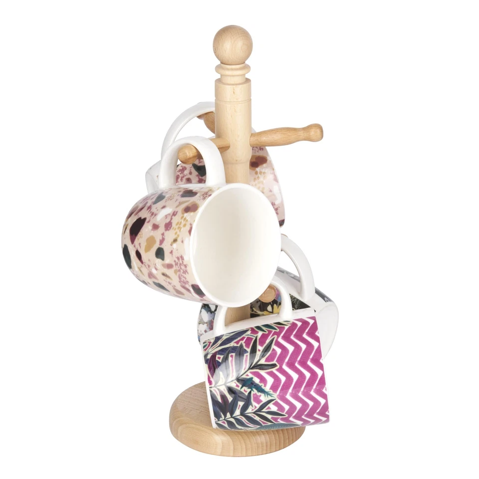 KitchenCraft - Porte-Tasses / Présentoir à Tasses à 6 Branches en Bois de Hêtre - Photo 4/4