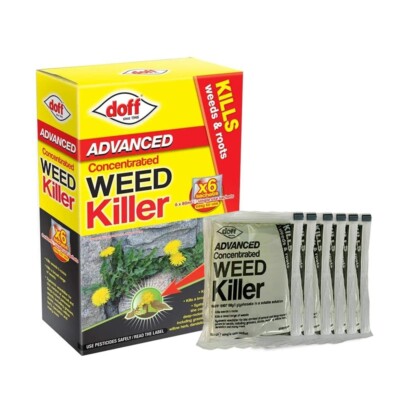 10x Doff Advanced Glyphosate WeedKiller Concentrate Weed & Root Killer ...