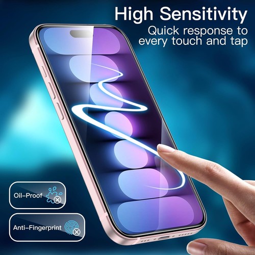 3-Pack HD Tempered Glass Screen Protector for iPhone 15 / iPhone 15 Pro - 第 10/12 張圖片