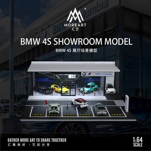 Diorama 1:64 Car Garage Model LED City Car Showroom Scene Display Building Model - Picture 59 of 102