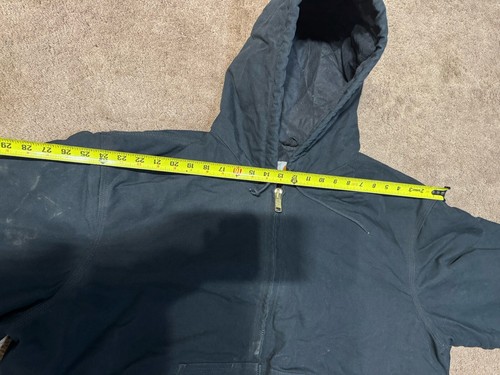 Carhartt Canvas Hooded Jacket Mens Size 3XL J140 BLK Made in USA Quilt Lined - Picture 9 of 24