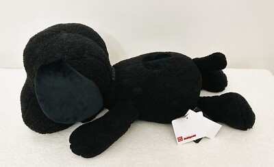 UNIQLO x KAWS x PEANUTS SNOOPY 2017 Black Stuffed Plush LARGE 22'' New w/ Tags