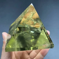 1pc Top Natural Citrine Quartz Crystals Pyramid Tower Point Wand Reiki 400g+
