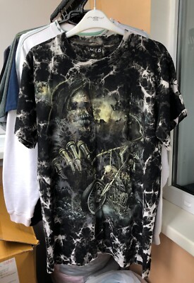 Vintage Skeleton Ghost rider Full Logo T-Shirt