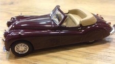 Jaguar XK140 Convertable Die-Cast Model Maroon 1/43 Scale New in Bubble Pack T48