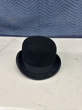 Vintage Derby Bowler Hat - Beckwith  s- Black Felt- Size 7 Excellent Condition