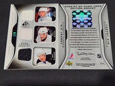 2006-07 UD SP GAME USED SAKIC DEMITRA KARIYA GRETZKY DATSYUK #ed 6/7 SIX JERSEY