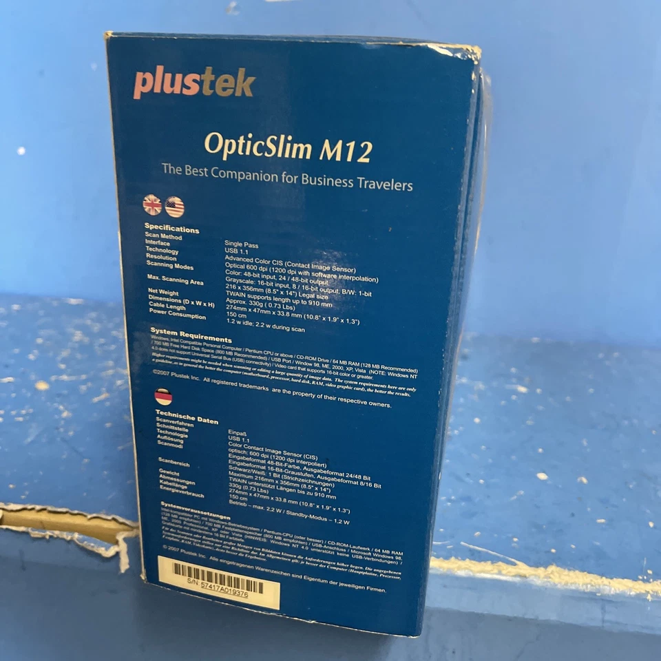 Plustek OpticSlim M12 Pass-Through Scanner - Image 4 of 4