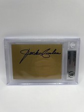 Jocko Conlan Signed 1981-89 Hall Of Fame Metallic Plaque Card Beckett Auto