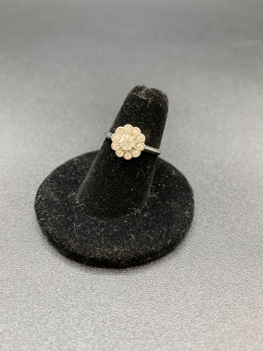 Tiffany & Co. Platinum Diamond Flower Ring | eBay