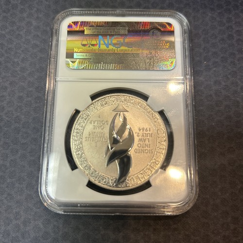 2014 P PROOF SILVER $1 COIN ✪ CIVIL RIGHTS ACT 1964 ✪ NGC PF-70 FR - Picture 2 of 3