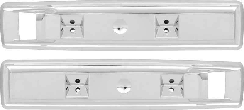 1966-67 Dodge Coronet 500 Front 16.25 Inch Arm Rest Bases - Chrome - Image 2 of 2