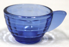 Vintage Akro Agate Cobalt Blue Depression Glass Miniature Cup - Cubic