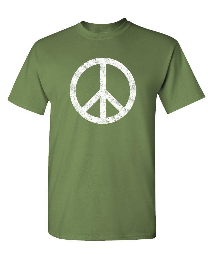 ☆New Era☆ Peace Symbol T-Shirt Off White 14536410 PEACE SIGN - Unisex Cotton T-Shirt Tee Shirt | eBay