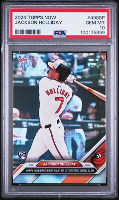 PSA 10 2024 Topps Now #498SP Jackson Holliday Rookie | eBay