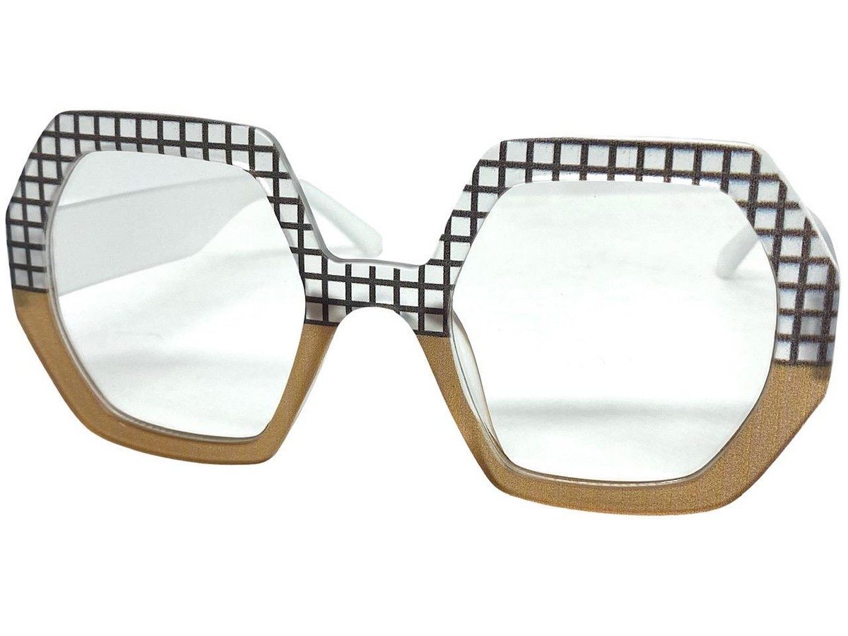 Oversized Exaggerated Vintage Retro Style Clear Lens EYE GLASSES Large Big  Frame