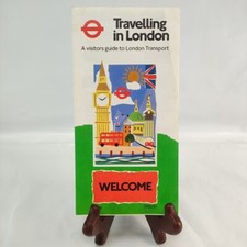Rare 1990 London Vintage Road Map Traveling Welcome Big Ben Unique Wall Art Gift