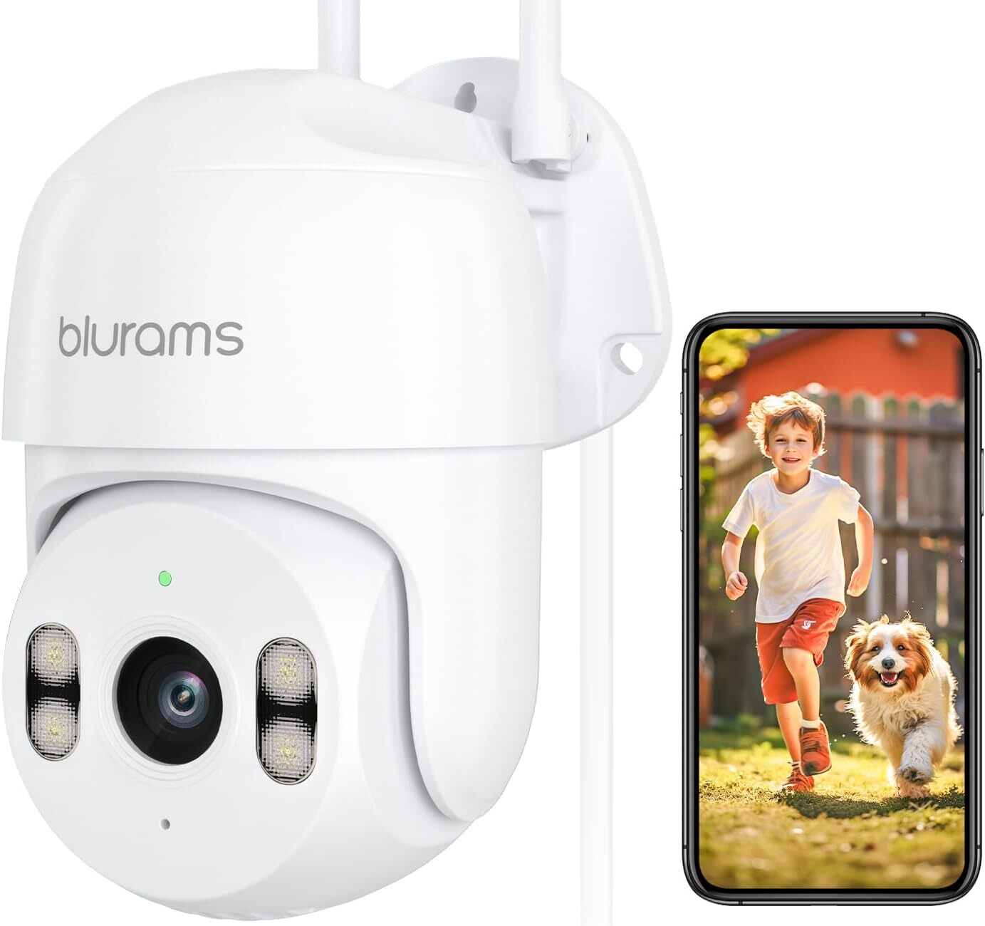 blurams 2K Security Camera Outdoor, 360° PTZ Cameras for Home Security...