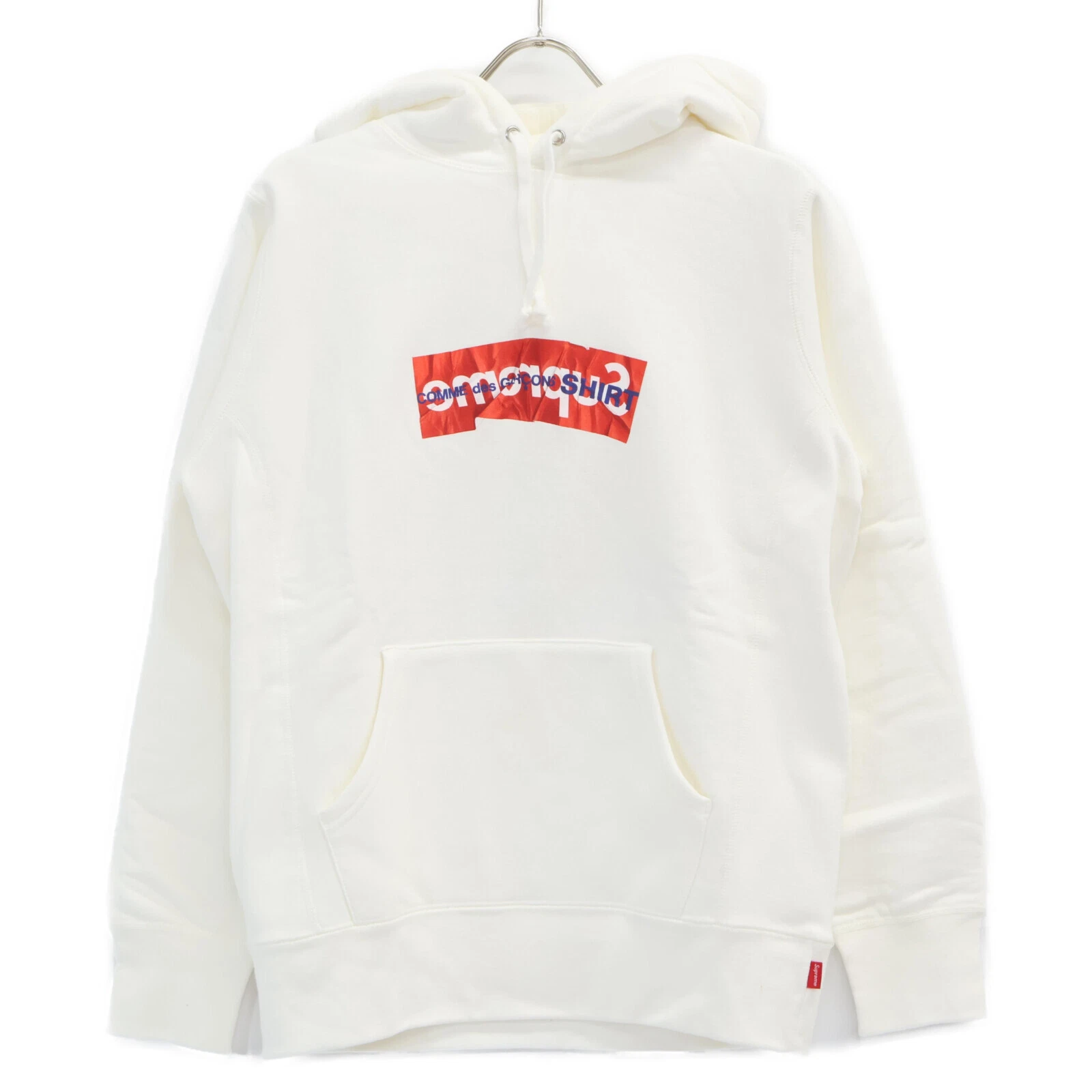 Supreme [x Comme des Garcons] 17 hauts à capuche en acier inoxydable logo boîte 48 blanc